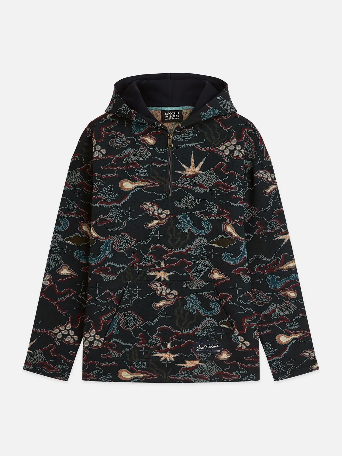Jacquard Relaxed-Fit Hoodie