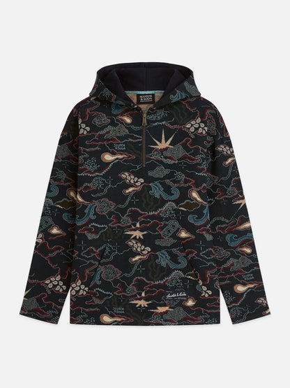 Jacquard Relaxed-Fit Hoodie