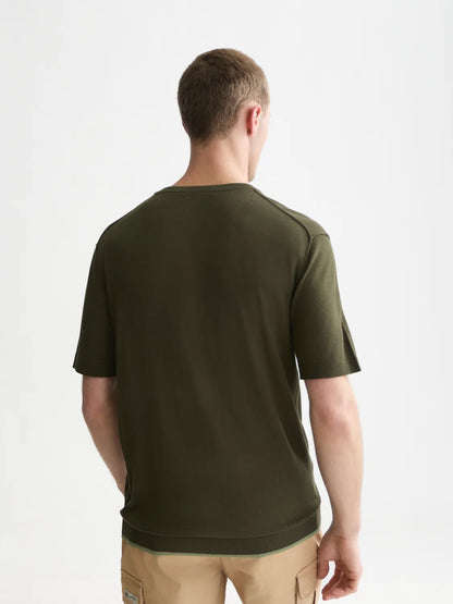 Knitted Wool-Blend Relaxed-Fit T-Shirt
