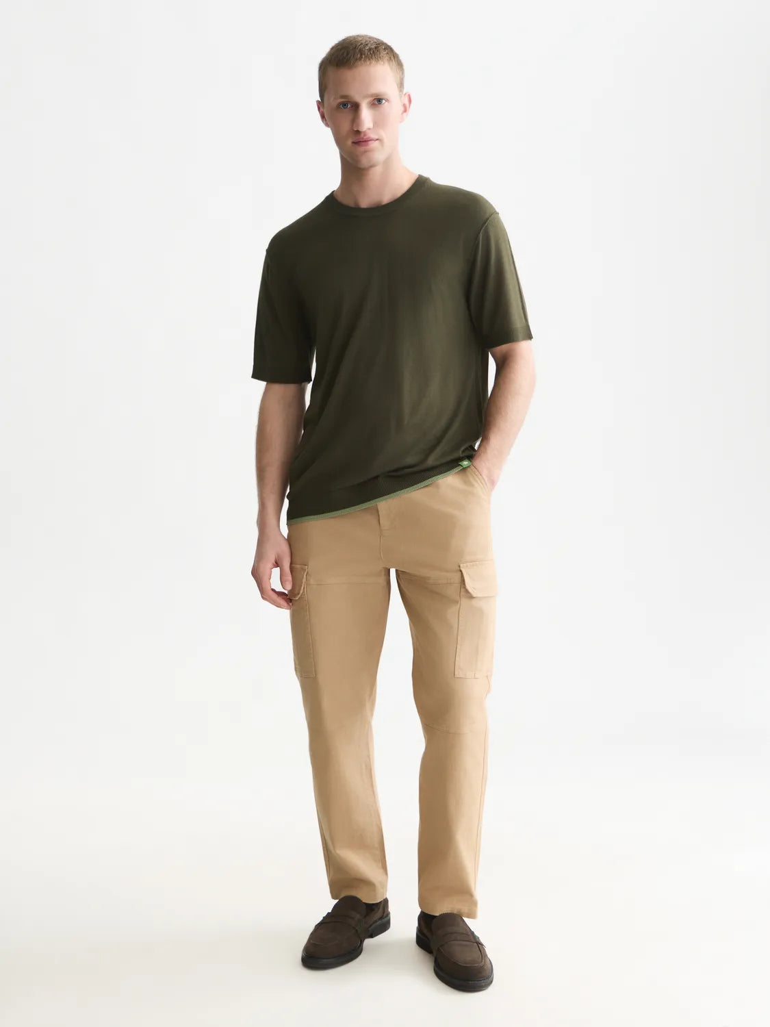 Knitted Wool-Blend Relaxed-Fit T-Shirt