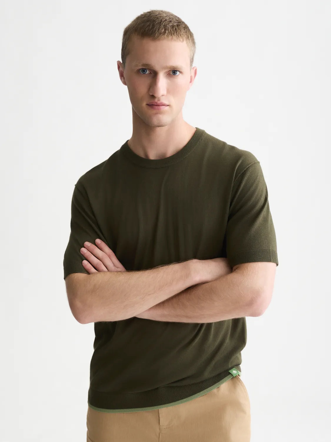 Knitted Wool-Blend Relaxed-Fit T-Shirt
