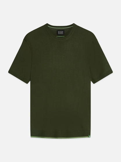 Knitted Wool-Blend Relaxed-Fit T-Shirt
