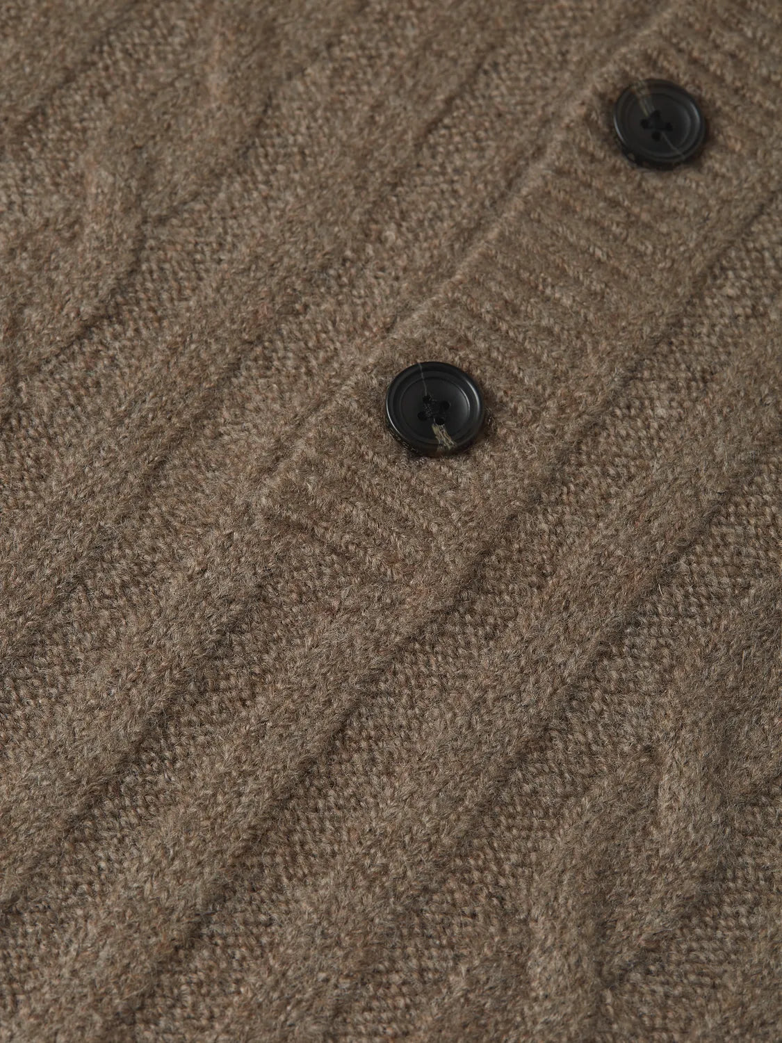 Soft Knit Polo Cable Dropped Shoulder Pullover
