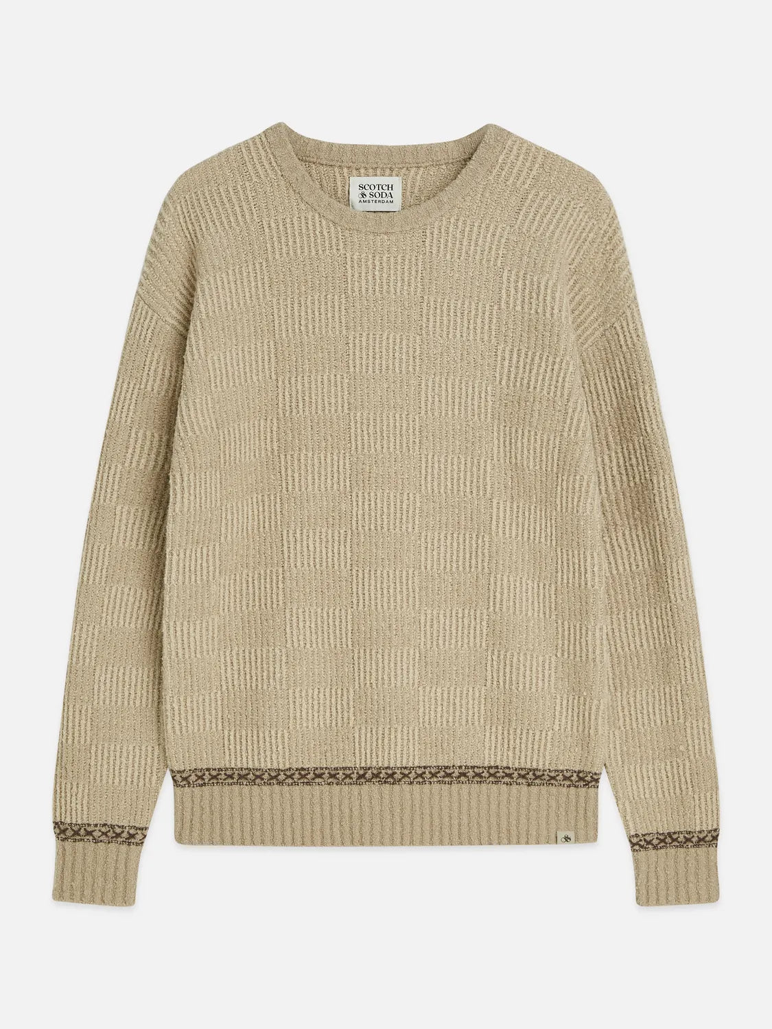 Chenille Structured Extra Dropped Shoulder Pullover