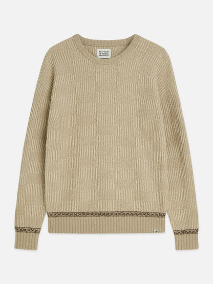 Chenille Structured Extra Dropped Shoulder Pullover