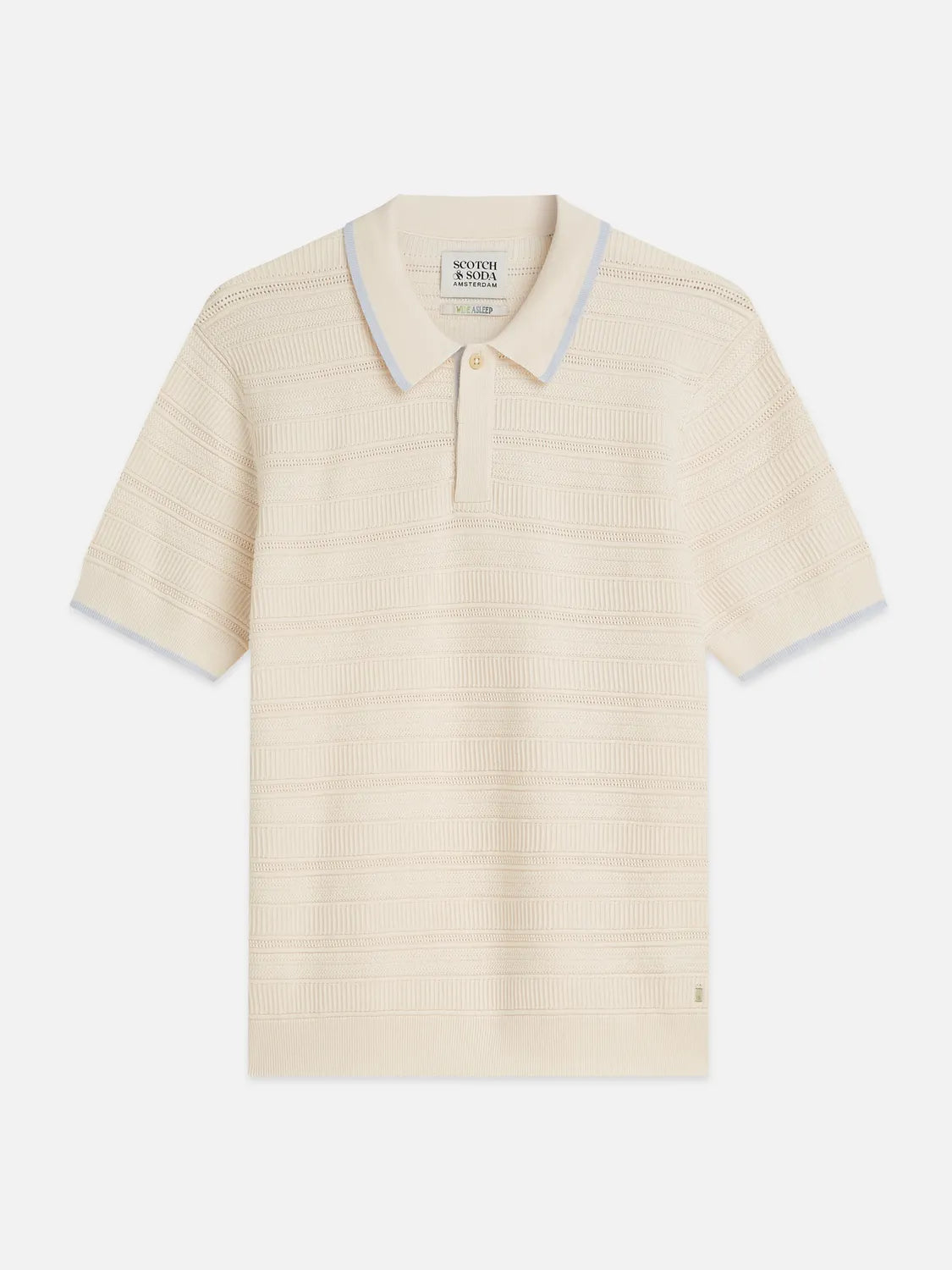 Structured Knitted Regular-Fit Polo
