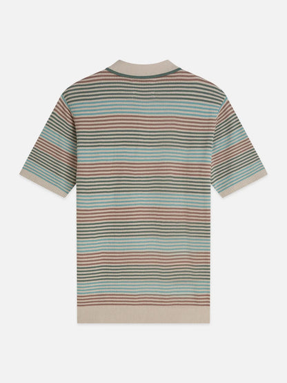 Striped Knitted Regular-Fit Polo