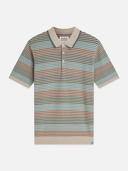Striped Knitted Regular-Fit Polo