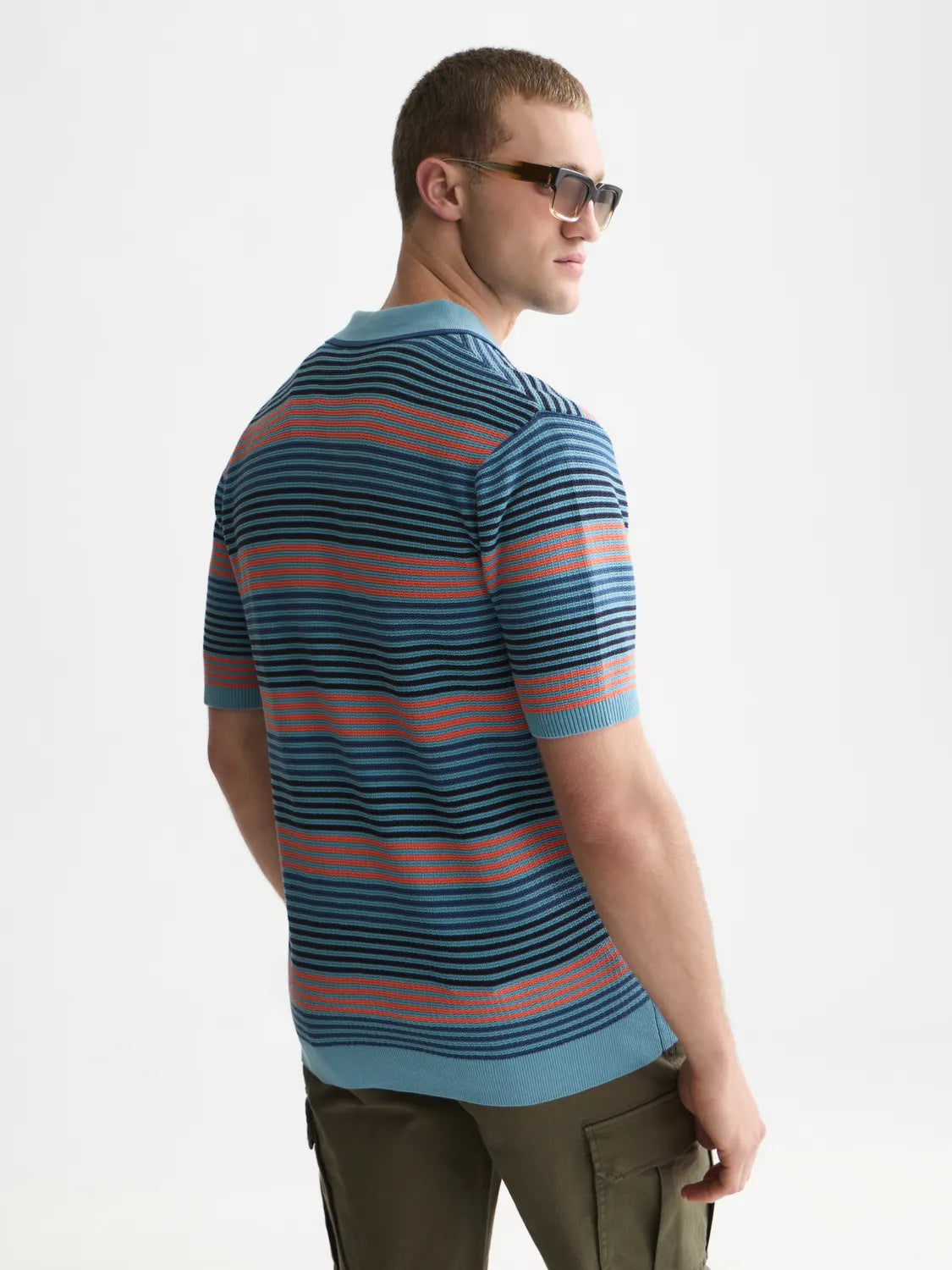 Striped Knitted Regular-Fit Polo