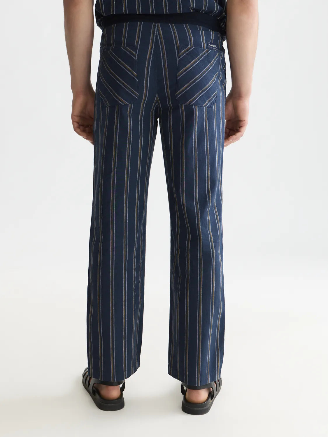Otis Striped Linen Blend Straight-Fit Jogger