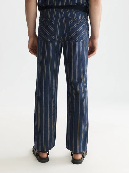 Otis Striped Linen Blend Straight-Fit Jogger