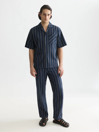Otis Striped Linen Blend Straight-Fit Jogger