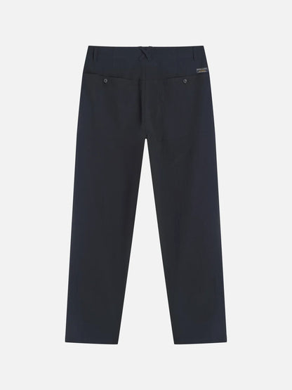 Crinkled Cotton-Blend Relaxed Straight-Fit Chino