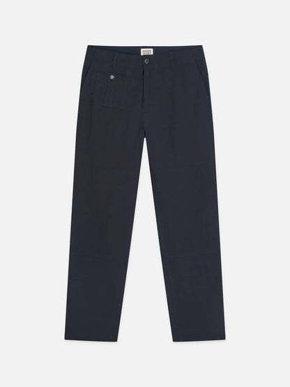 Crinkled Cotton-Blend Relaxed Straight-Fit Chino