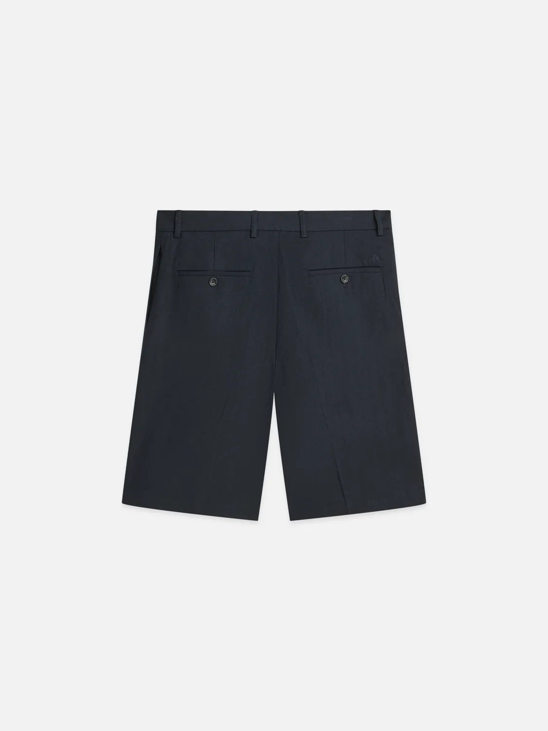Pleated Linen-Blend Herringbone Wide Fit Chino Shorts