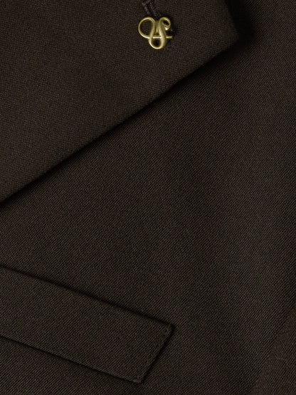 Double-Breasted Wool-Blend Relaxed-Fit Blazer