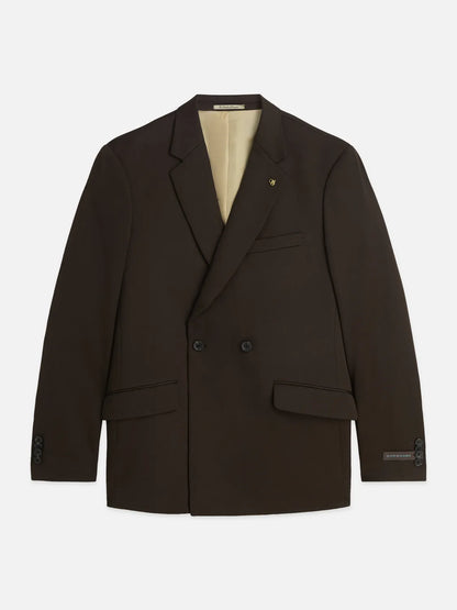 Double-Breasted Wool-Blend Relaxed-Fit Blazer