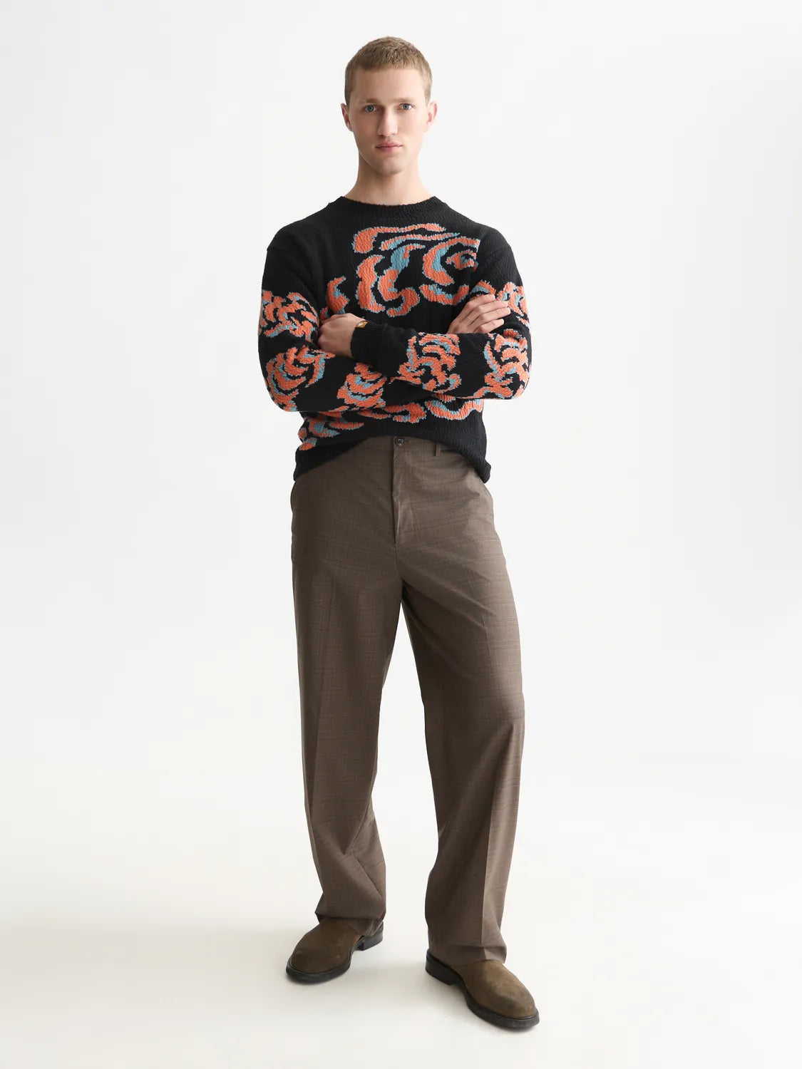 Milo Yarn-Dyed Wool-Blend Relaxed Straight-Fit Chino