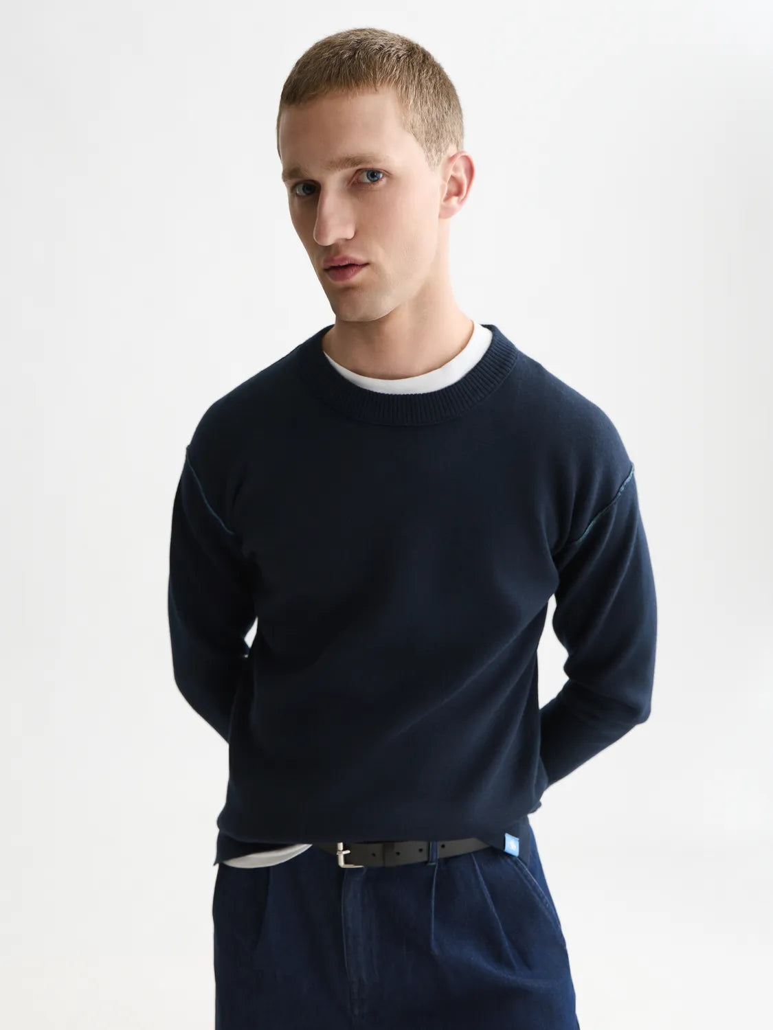 Double Face Merino-Blend Relaxed-Fit Pullover