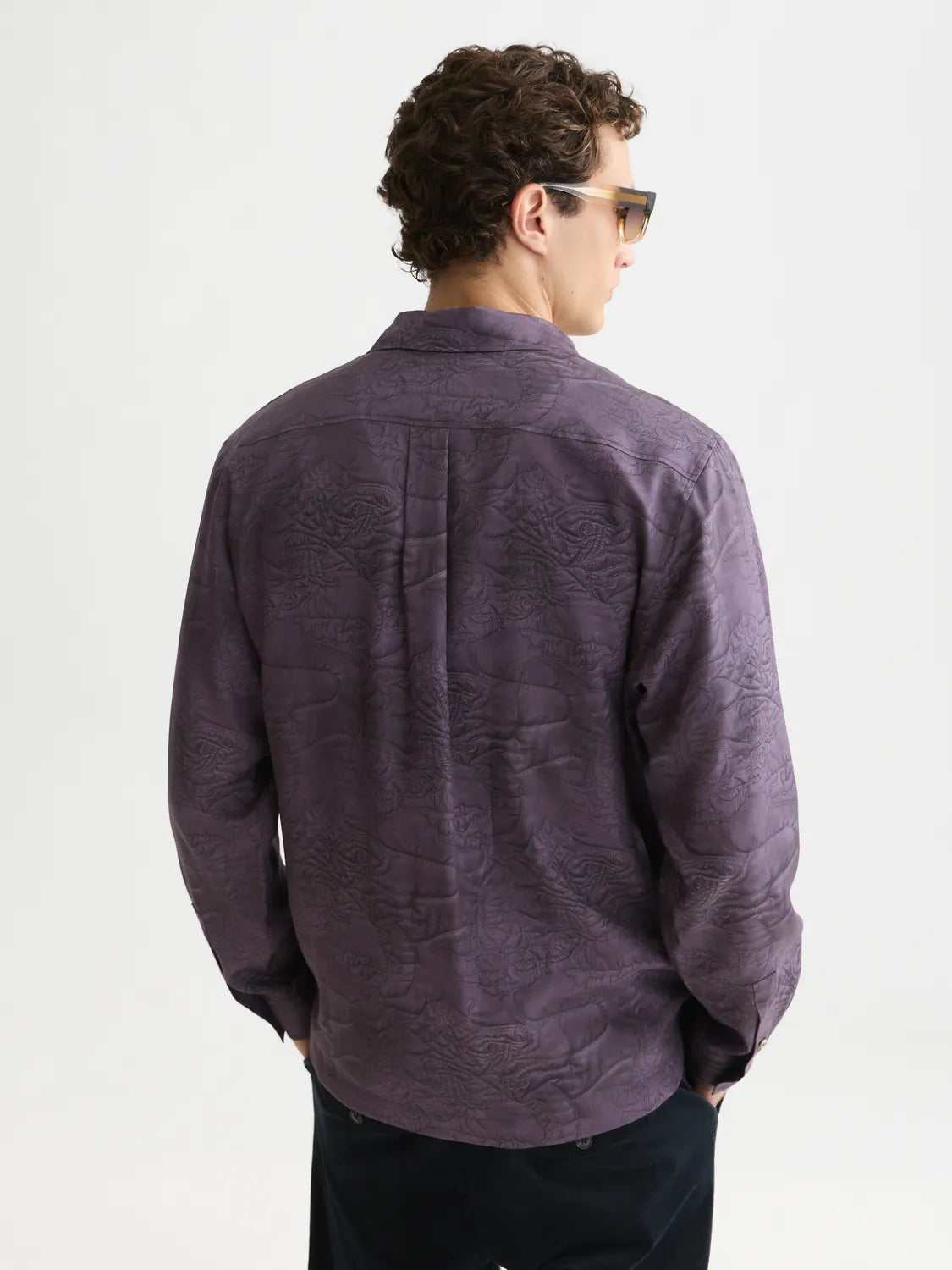 Printed Lyocell Relaxed-Fit Shirt