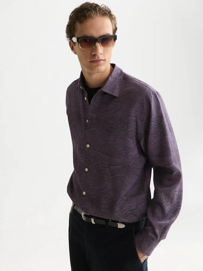 Printed Lyocell Relaxed-Fit Shirt