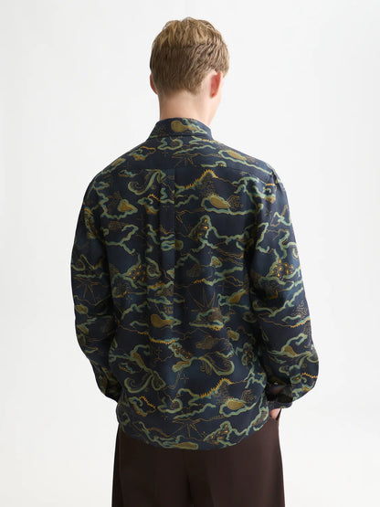 Printed Lyocell Relaxed-Fit Shirt