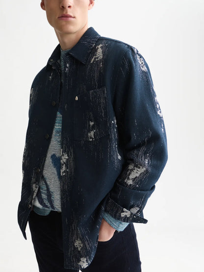 Jacquard Relaxed-Fit Overshirt