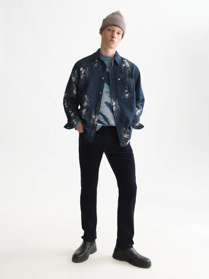 Jacquard Relaxed-Fit Overshirt