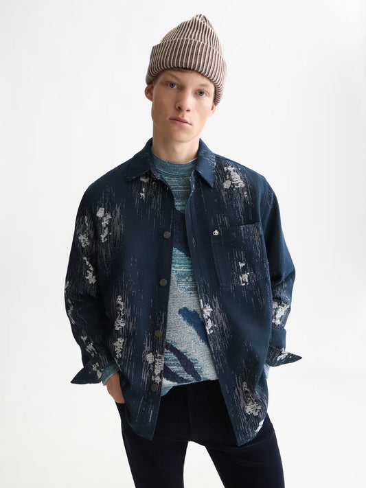 Jacquard Relaxed-Fit Overshirt