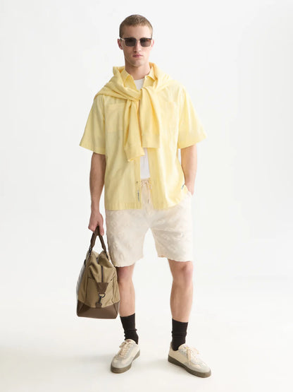 Jacquard Short Sleeved Relaxed-Fit Shirt