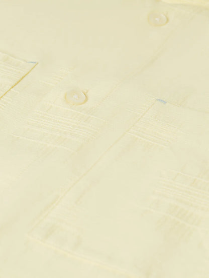Jacquard Short Sleeved Relaxed-Fit Shirt