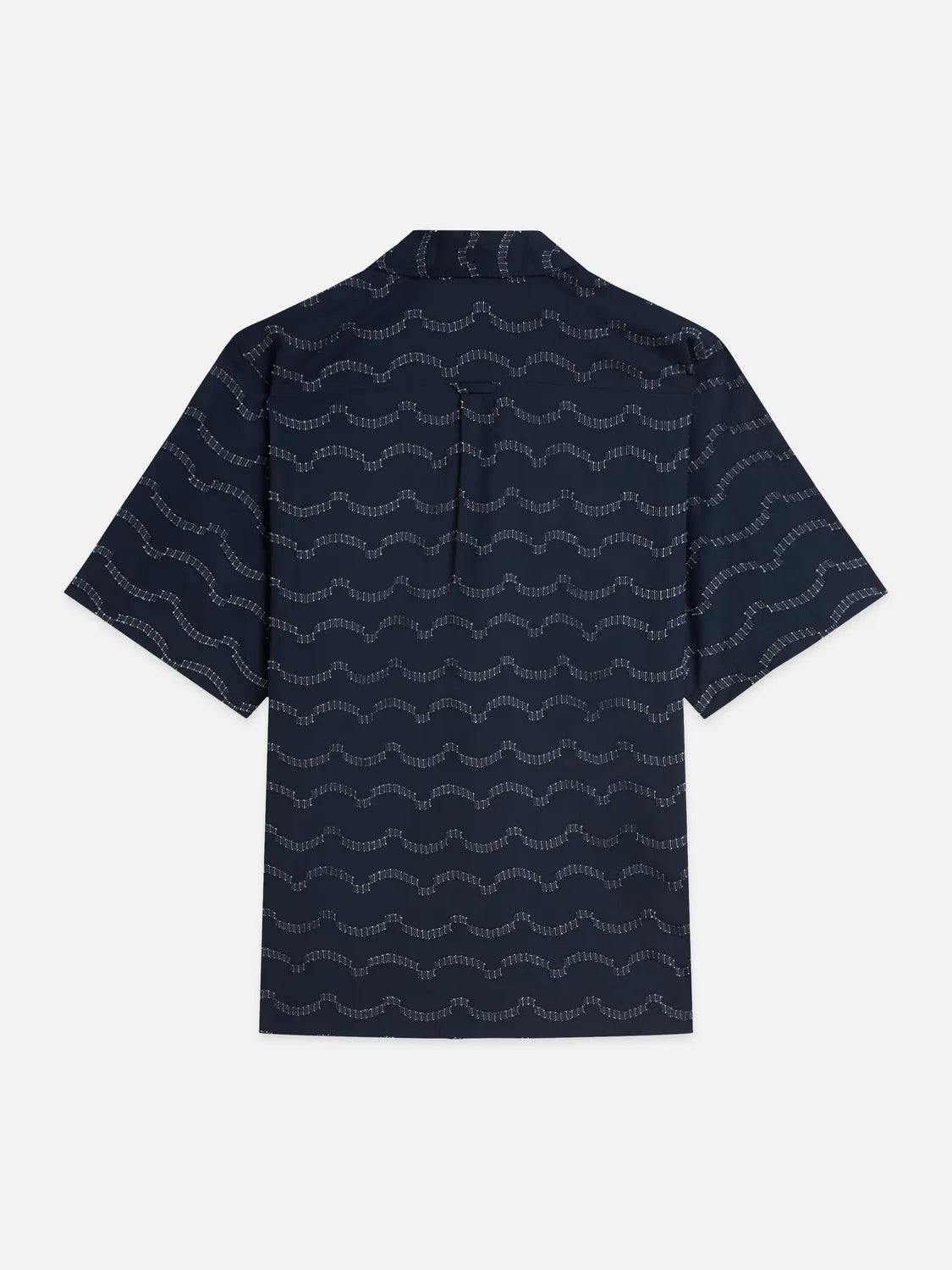 Wave Jacquard Short Sleeved Relaxed-Fit Shirt