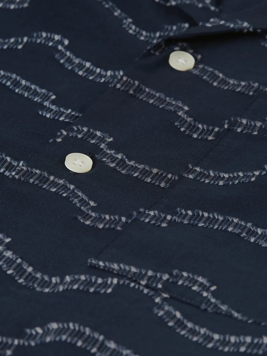 Wave Jacquard Short Sleeved Relaxed-Fit Shirt