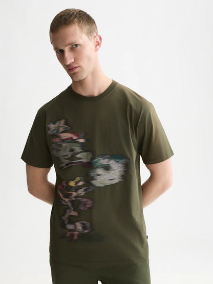 Embroidery Placed Artwork Loose-Fit T-Shirt