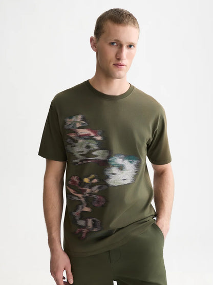 Embroidery Placed Artwork Loose-Fit T-Shirt