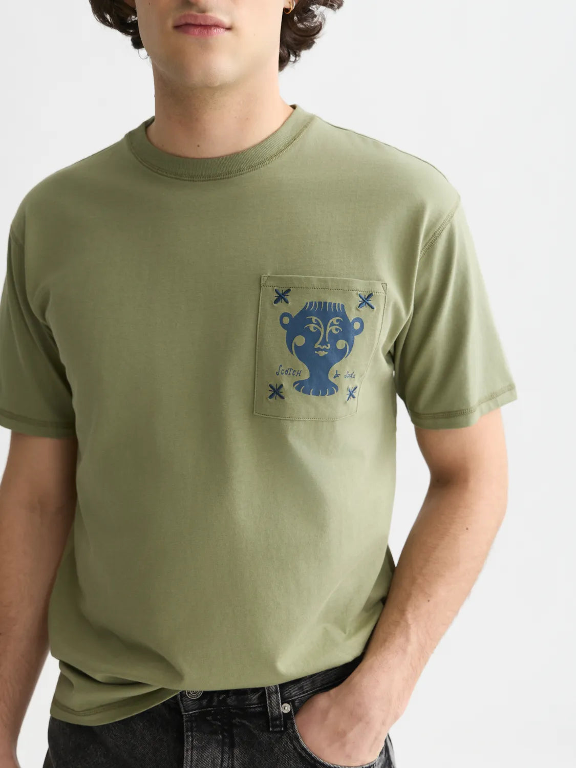 Chest Pocket With Artwork Relaxed-Fit T-Shirt