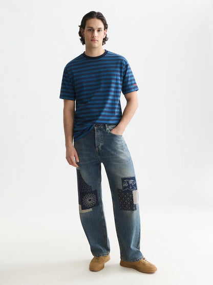 Jacquard Striped Relaxed-Fit T-Shirt