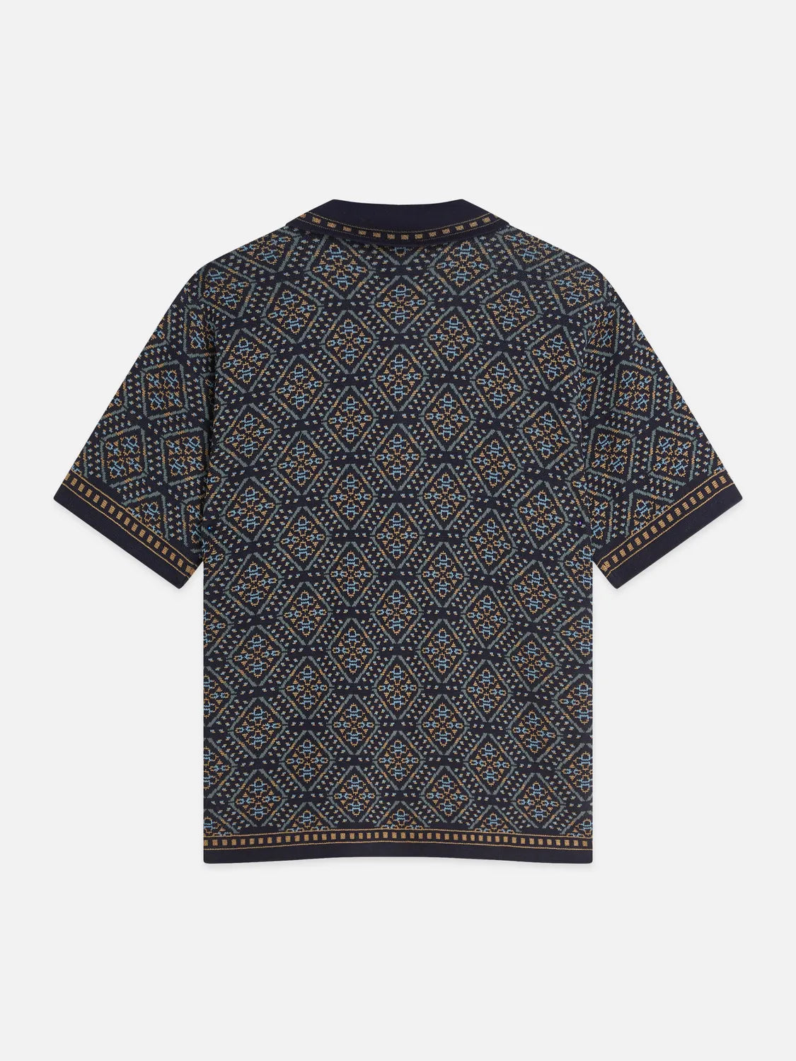 Jacquard Knitted Short Sleeved Shirt
