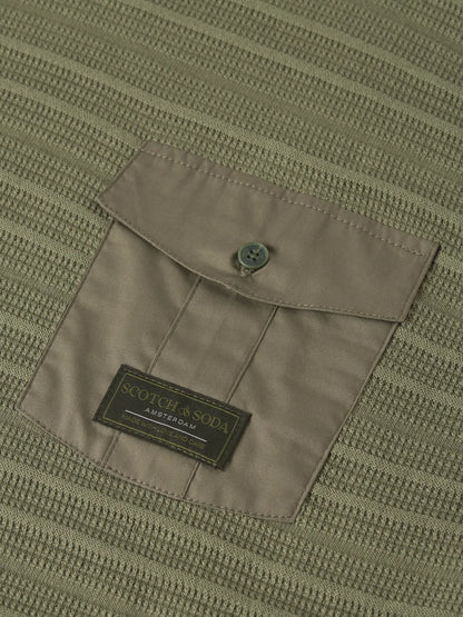 Structured Chest Pocket Relaxed-Fit Pullover