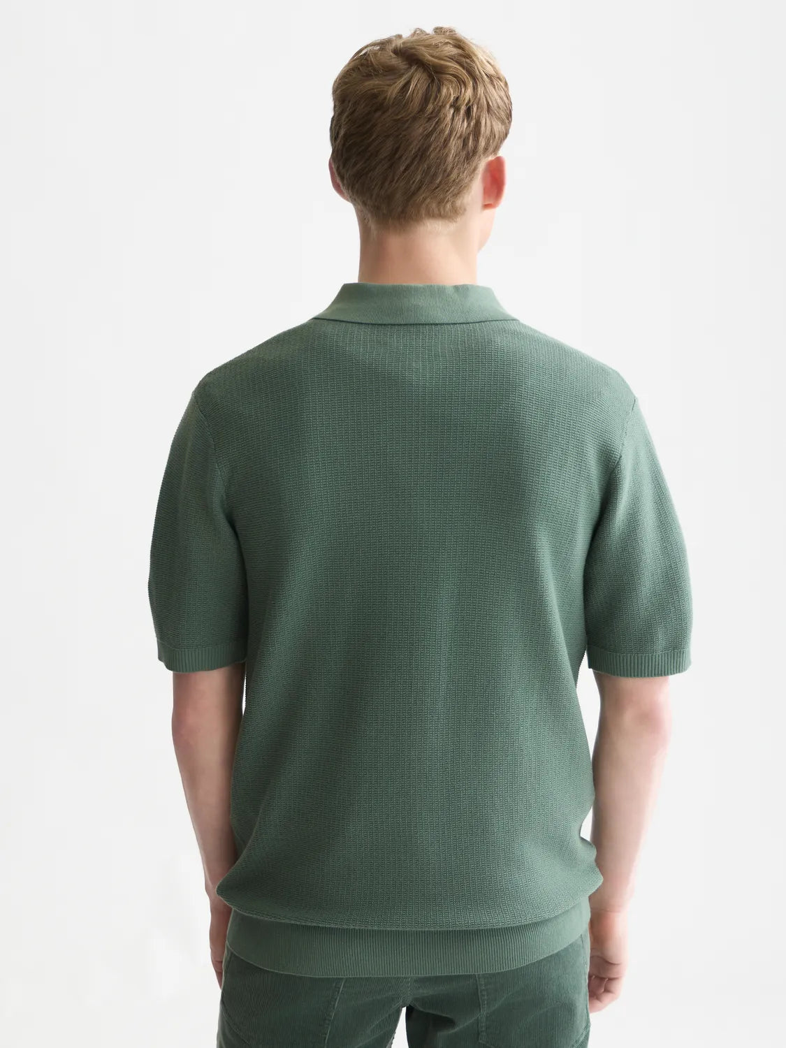 Structured Regular-Fit Knitted Polo