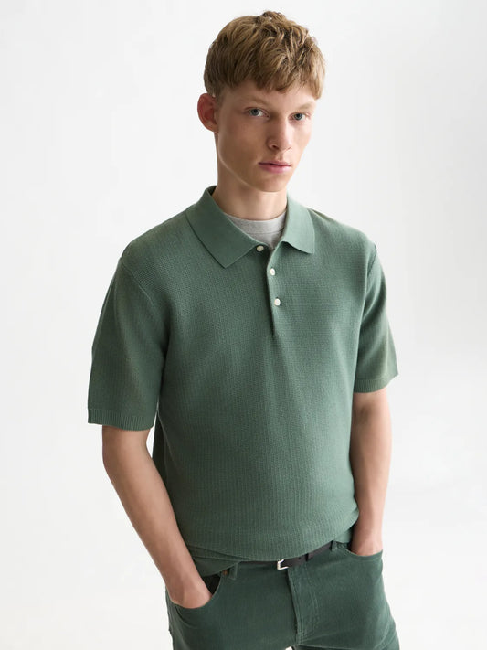 Structured Regular-Fit Knitted Polo