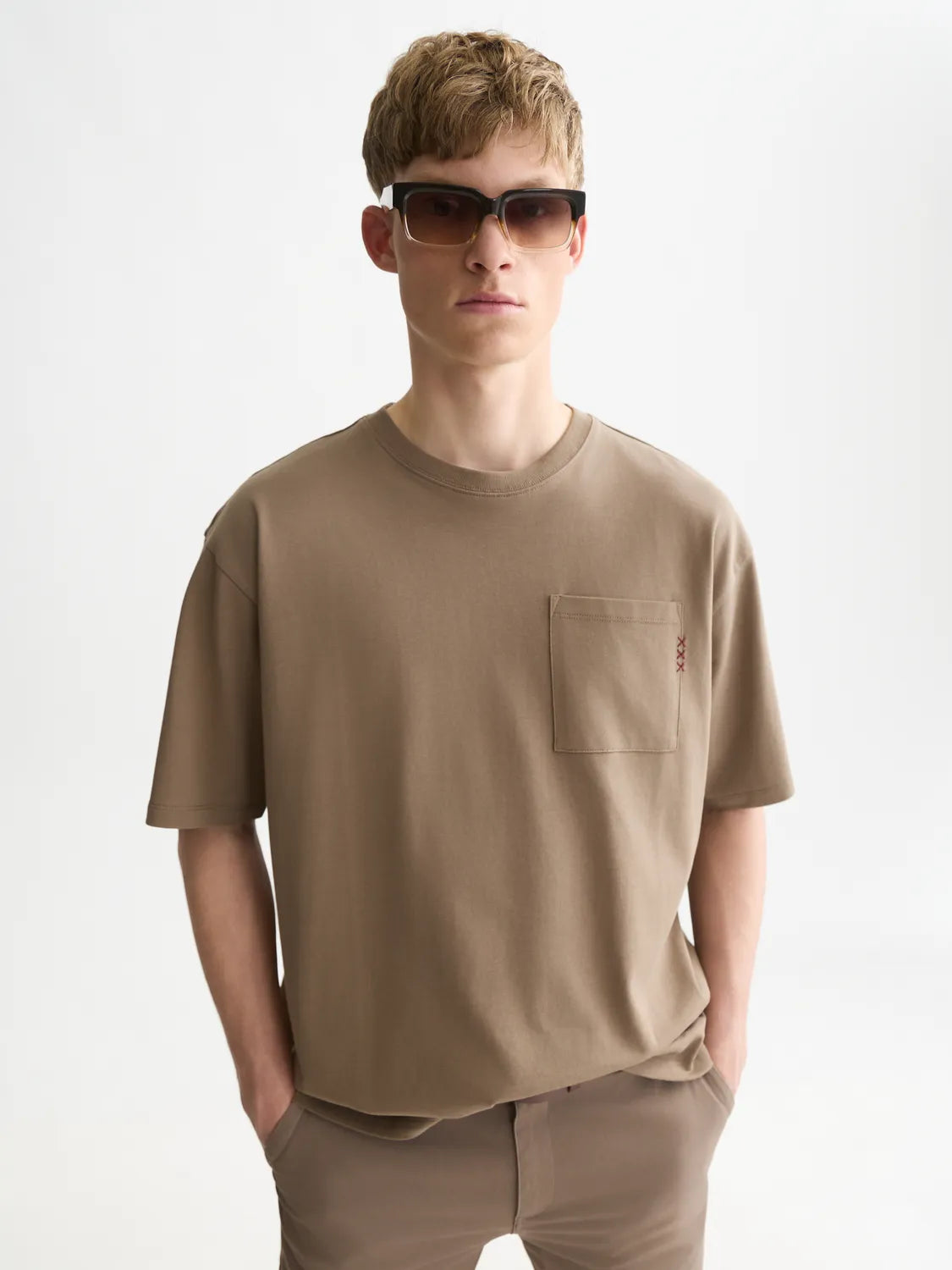 Essentials 3 Crosses Chest Pocket Loose-Fit T-Shirt