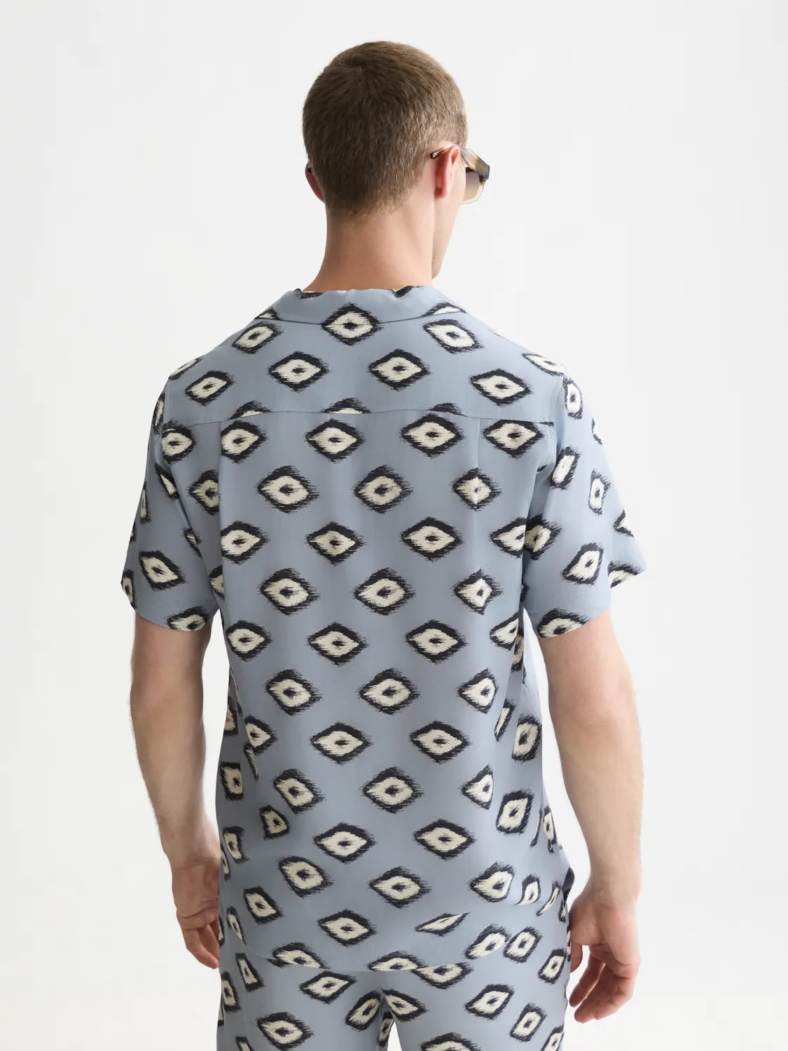 Viscose Printed Short Sleeved Regular-Fit Shirt