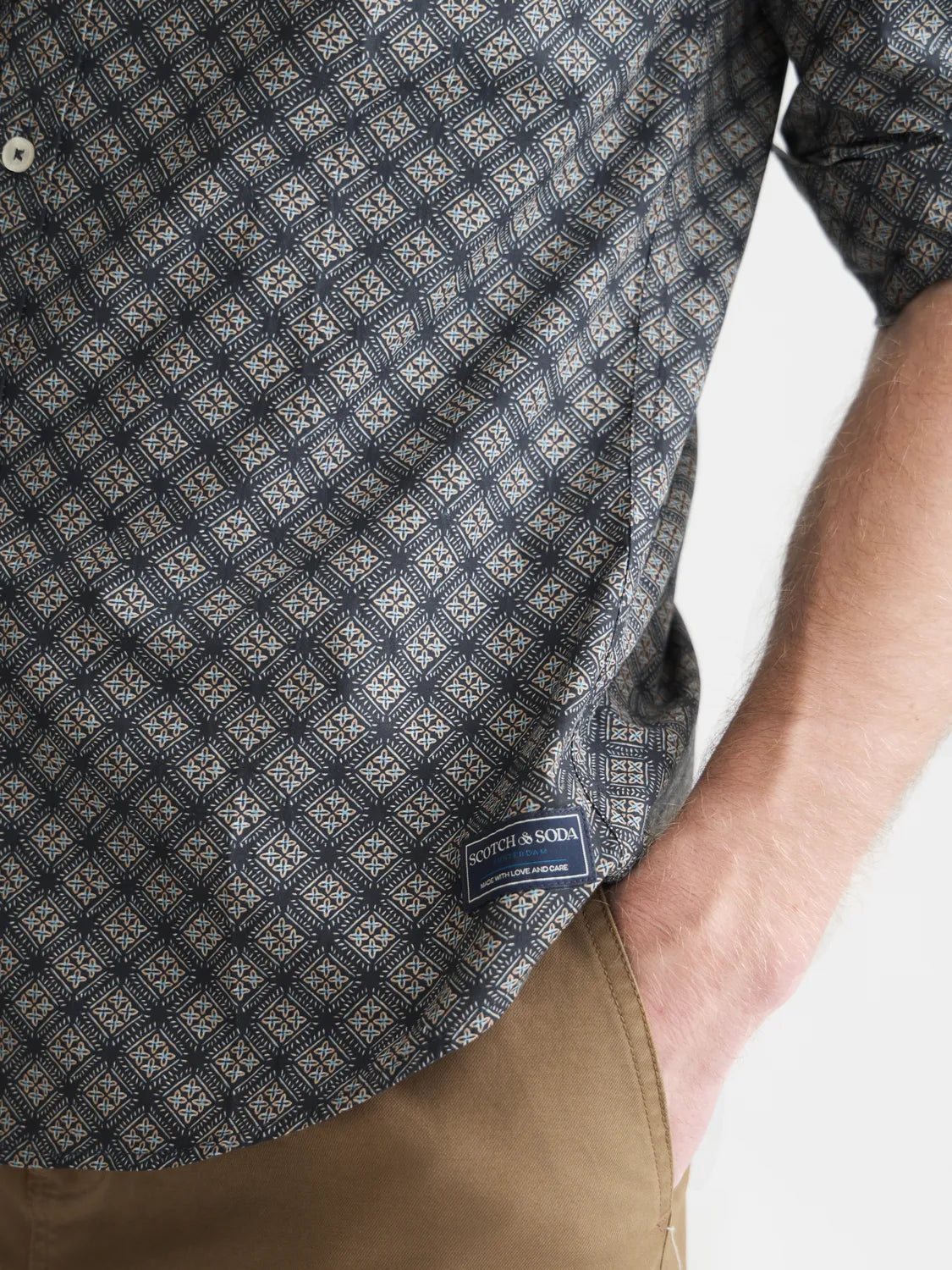 Micro Printed Slim-Fit Shirt