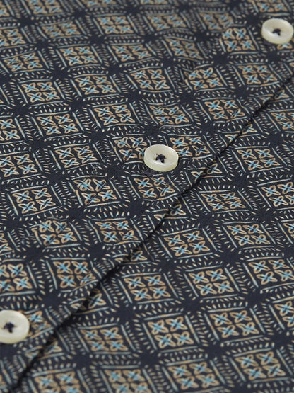 Micro Printed Slim-Fit Shirt