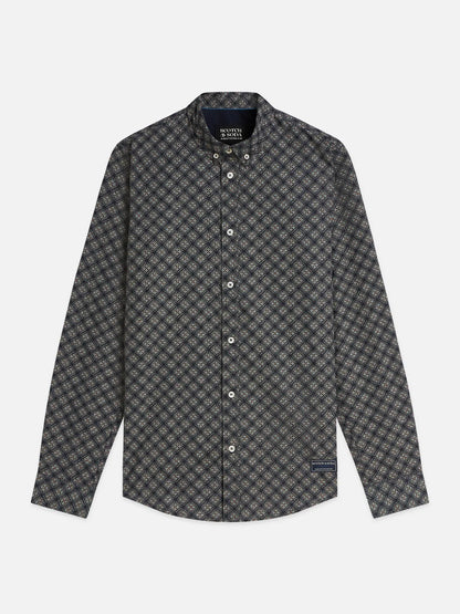Micro Printed Slim-Fit Shirt
