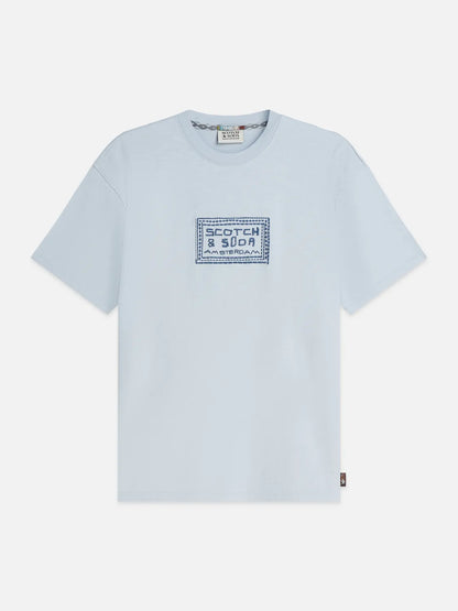 Embroidered Front Artwork Relaxed-Fit T-Shirt