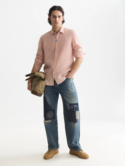Solid Linen Regular-Fit Shirt