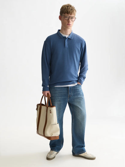 Structured Long Sleeved Polo