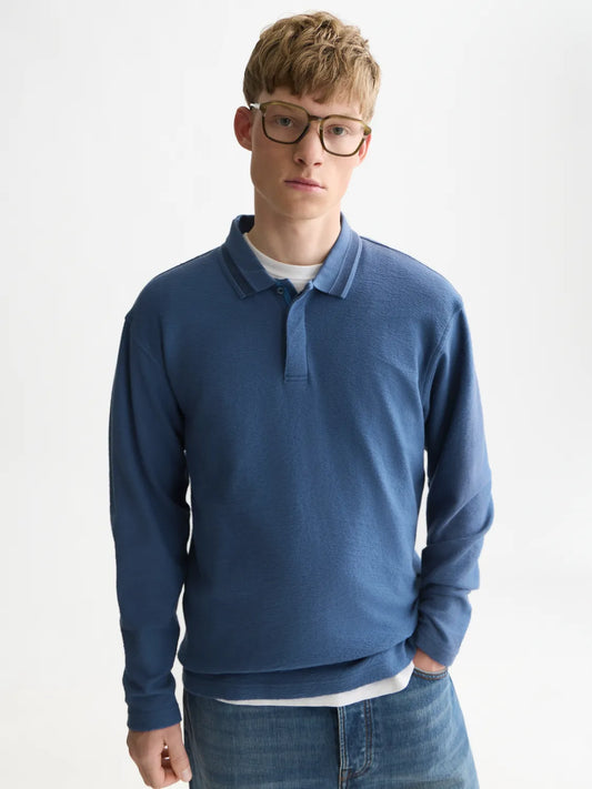Structured Long Sleeved Polo